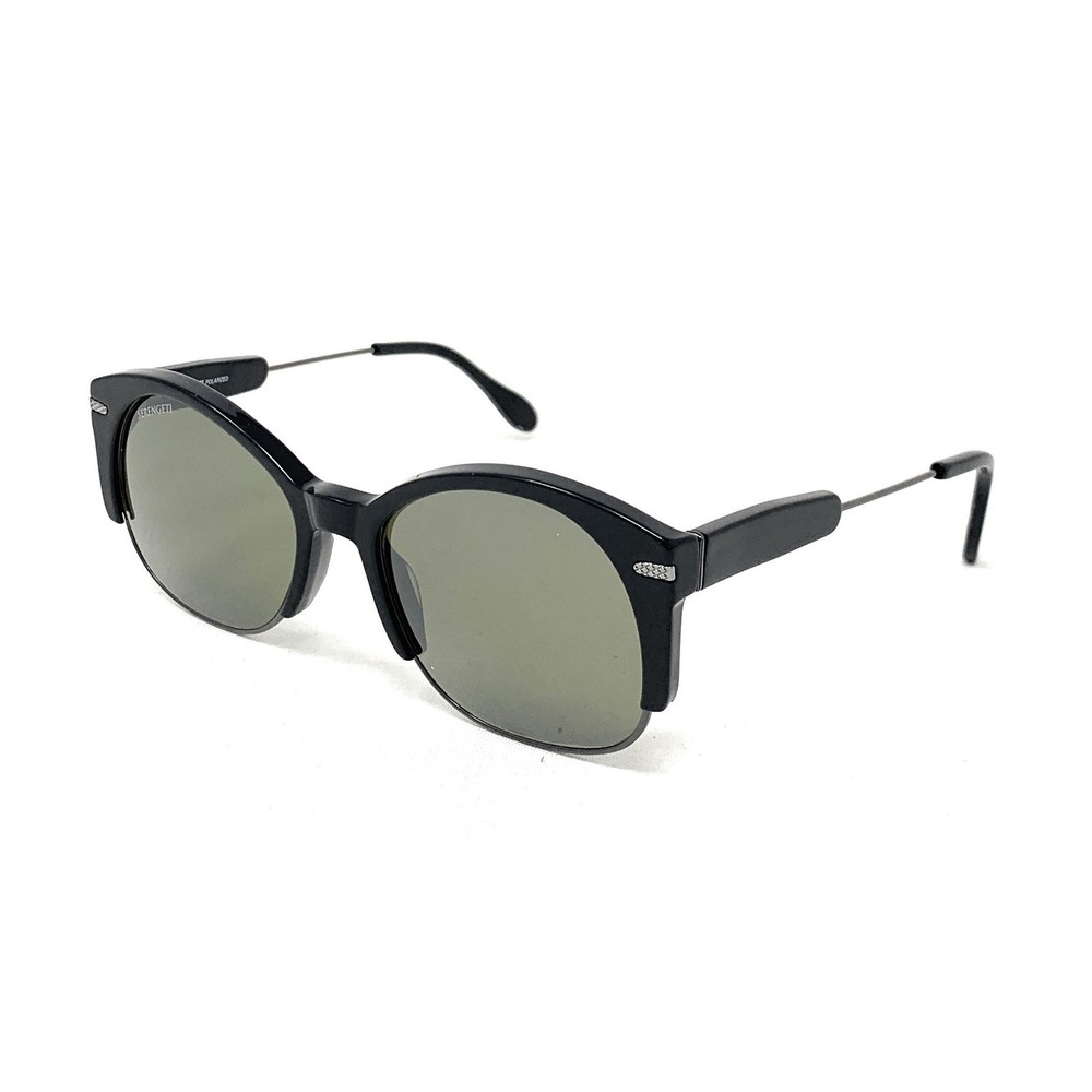 SERENGETI Vinita SS529002 Women's Polarized Sunglasses Shiny Black 50mm